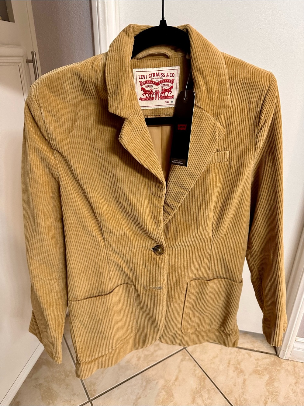 Levi's Corduroy Blazer in Tan